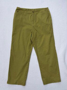 JH Collectibles Green Cotton Pedal Pusher Capris Sz 6 Spring Cottage Fairy Capri
